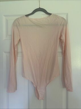 Reformation Pale Blush Pink Long Sleeve Bodysuit